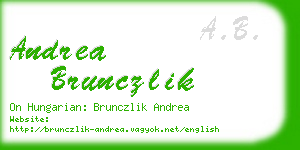 andrea brunczlik business card